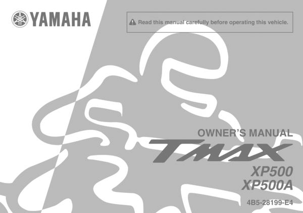 Product picture Yamaha XP500-2011  T Max Motorcycle Owners Manual